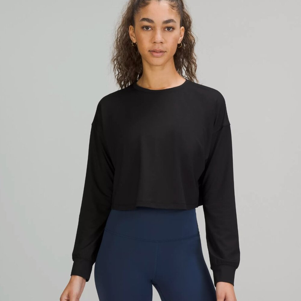Lululemon Muscle Love Long Sleeve Shirt, Size 8, Black